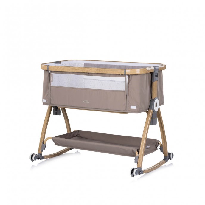 Chipolino Bedside Crib Charisma Wood & Latte