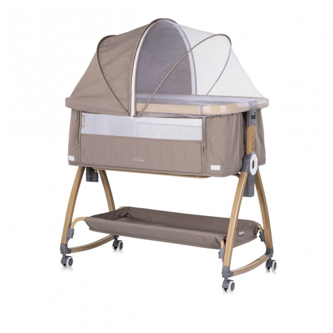 Chipolino Bedside Crib Charisma Wood & Latte