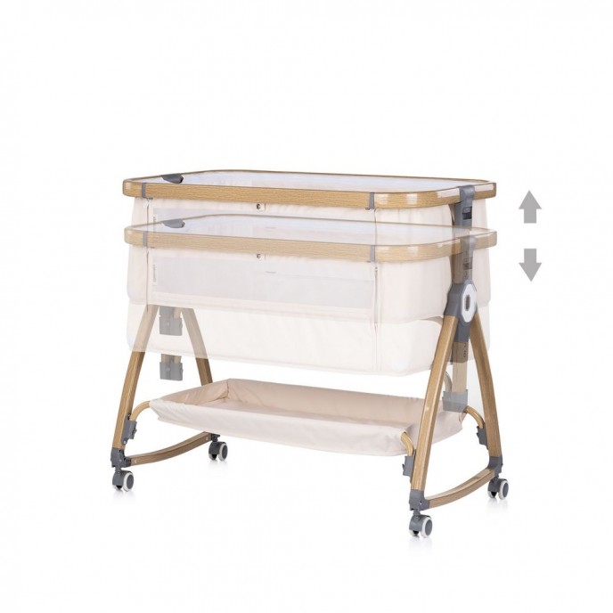 Chipolino Bedside Crib Charisma Wood & Cashmere Chipolino Bedside Crib Charisma Wood & Cashmere