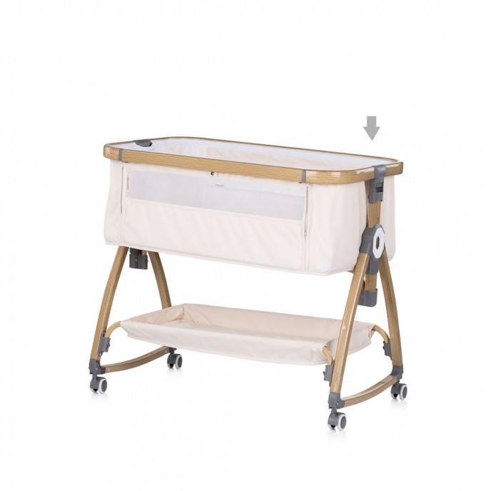 Chipolino Bedside Crib Charisma Wood & Cashmere Chipolino Bedside Crib Charisma Wood & Cashmere