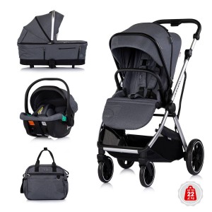 Chipolino Travel System Aurora Charcoal
