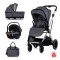 Chipolino Travel System Aurora Charcoal