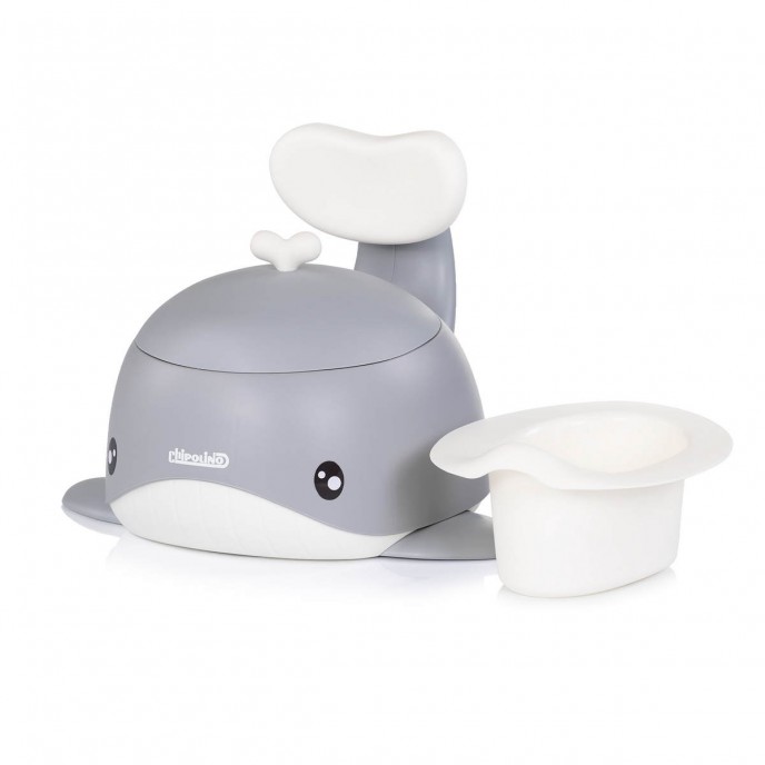Chipolino Potty with Lid Whale Grey