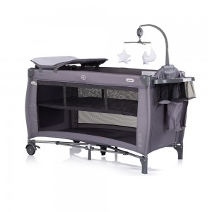 Chipolino Travel Cot Bella Charcoal