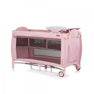 Chipolino Travel Cot Bella Powder Pink