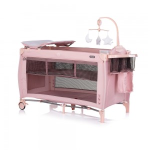 Chipolino Travel Cot Bella Powder Pink
