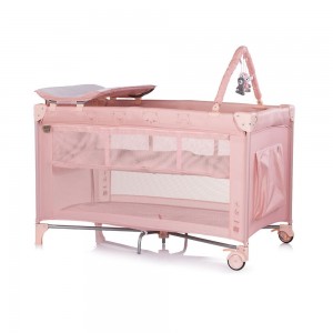 Chipolino Travel Cot Luna Powder Pink
