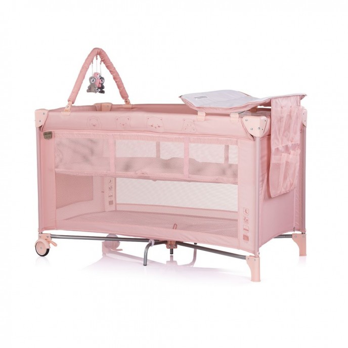 Chipolino Travel Cot Luna Powder Pink Chipolino Travel Cot Luna Powder Pink