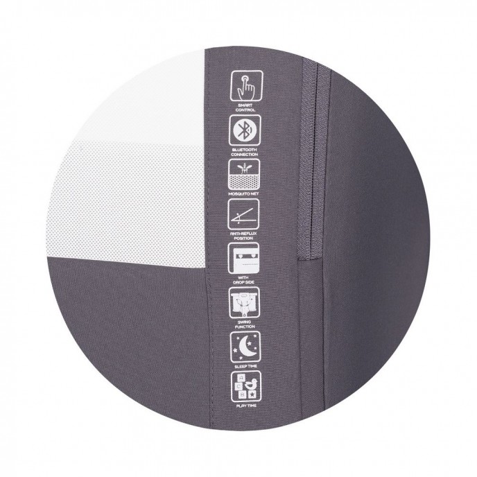 Chipolino Co-Sleeper Electric Electra Charcoal