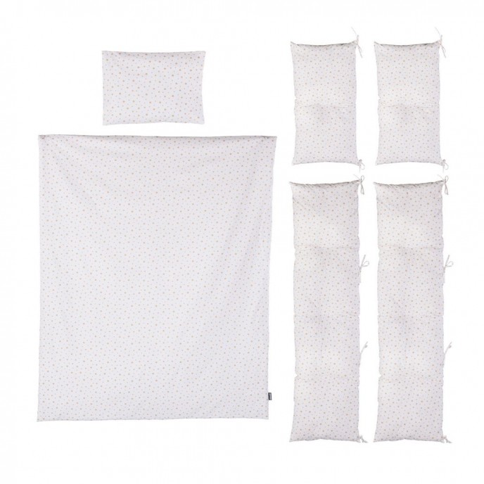 Chipolino Bedding Set 9pc Beige Stars 60x120cm