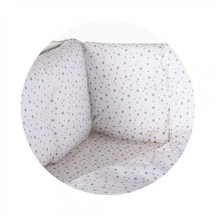 Chipolino Bedding Set 9pc Grey Stars 60x120cm