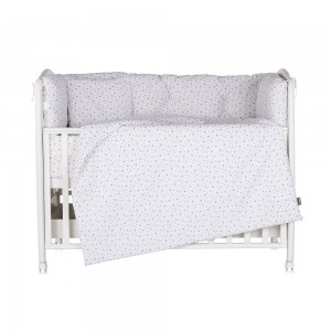 Chipolino Bedding Set 9pc Grey Stars 60x120cm