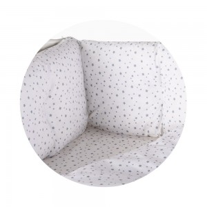 Chipolino Bedding Set 9pc Grey Stars 70x140cm