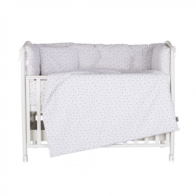 Chipolino Bedding Set 9pc Grey Stars 70x140cm