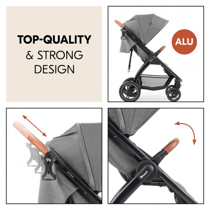 Hauck Stroller Uptown Melange Grey