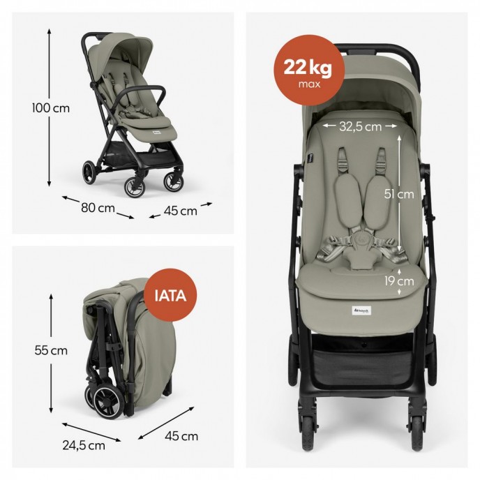 Hauck Stroller Fly n Care Sage Hauck Stroller Fly n Care Sage