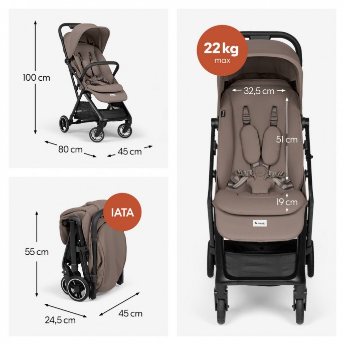 Hauck Stroller Fly n Care Mocha Hauck Stroller Fly n Care Mocha