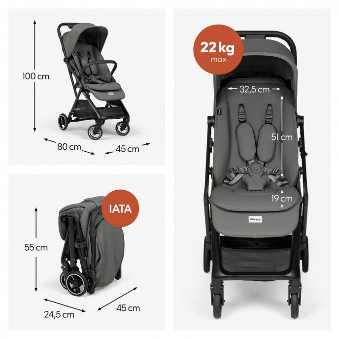 Hauck Stroller Fly n Care Stone