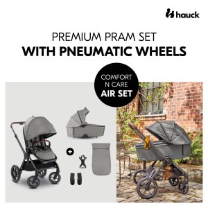 Hauck Travel System Comfort n Care Air Set Dark Grey