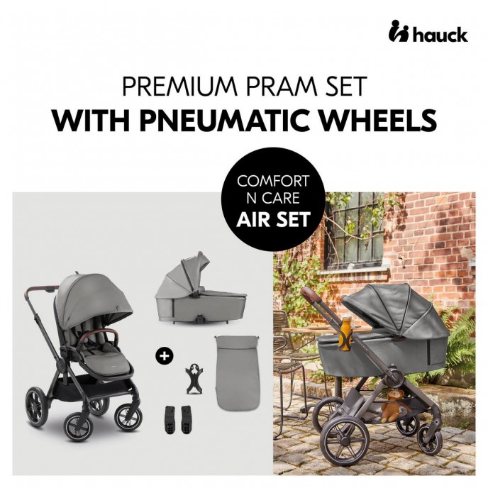 Hauck Travel System Comfort n Care Air Set Dark Grey