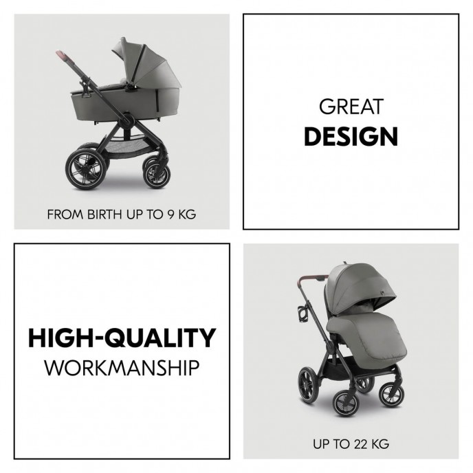 Hauck Travel System Comfort n Care Air Set Dark Grey