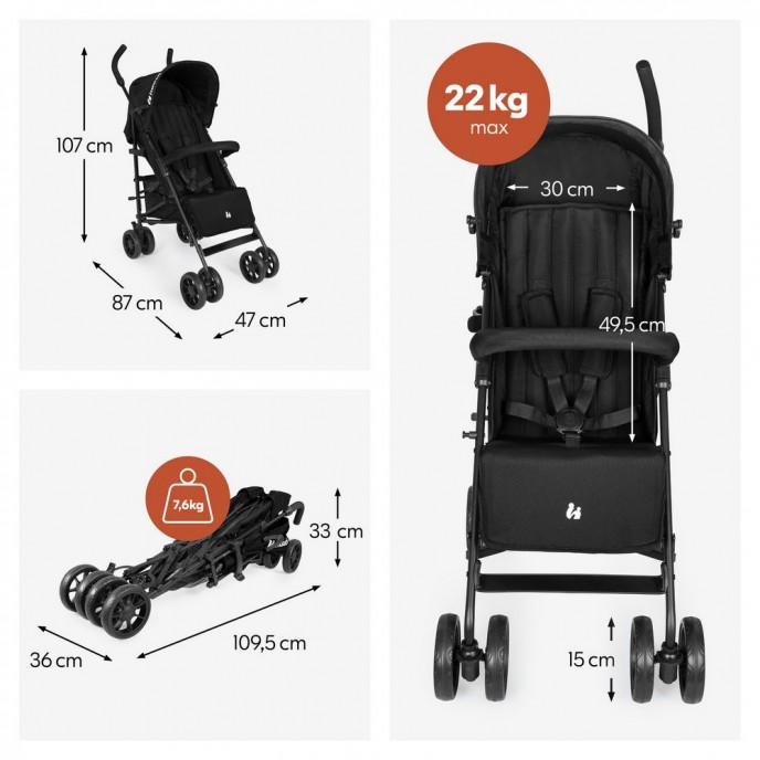 Hauck Stroller Fold n Care Black