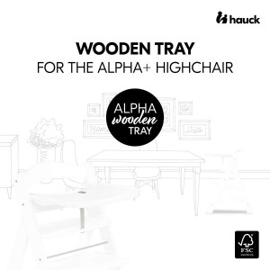 Hauck Highchair Wooden Tray for Alpha and Beta Hauck Highchair Wooden Tray for Alpha and Beta