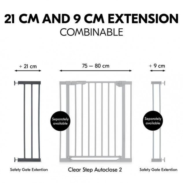 Hauck Gate Extension 21cm Dark Grey Hauck Gate Extension 21cm Dark Grey