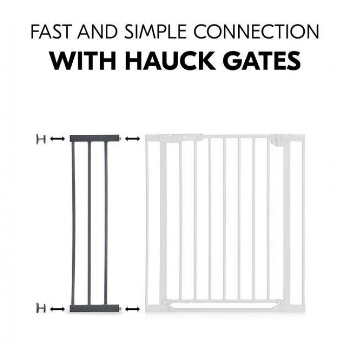 Hauck Gate Clear Step Extension 21cm Dark Grey