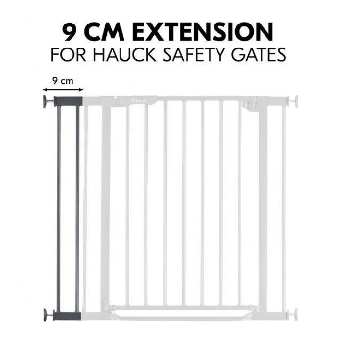 Hauck Gate Clear Step Extension 9cm Dark Grey