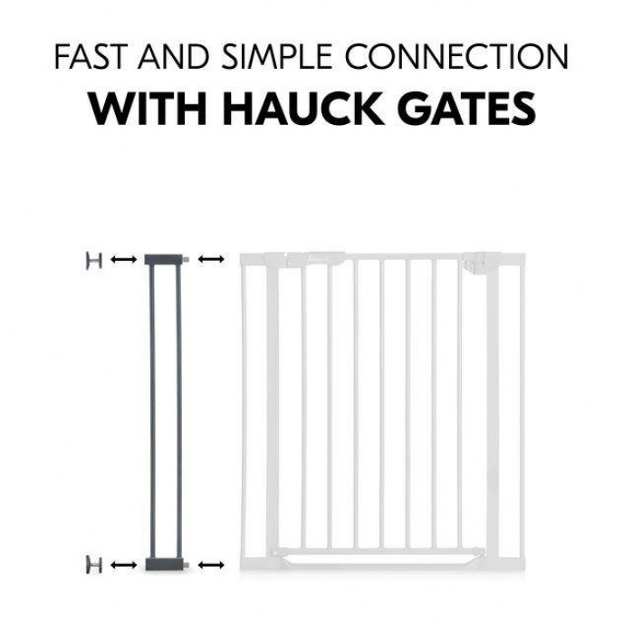 Hauck Gate Clear Step Extension 9cm Dark Grey