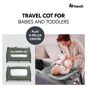Hauck Travel Cot Play n Relax Centre Dark Green Hauck Travel Cot Play n Relax Centre Dark Green
