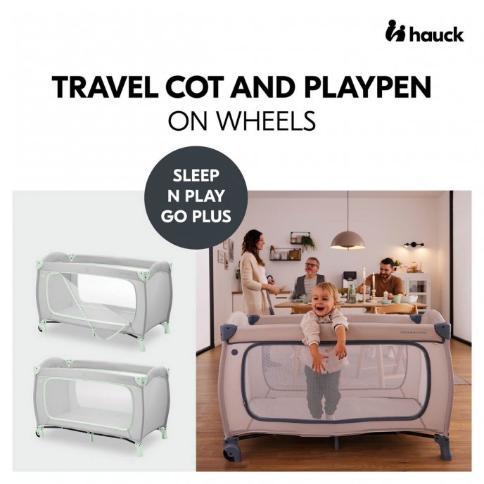 Hauck Travel Cot Sleep n Play Go Plus Dusty Mint Hauck Travel Cot Sleep n Play Go Plus Dusty Mint
