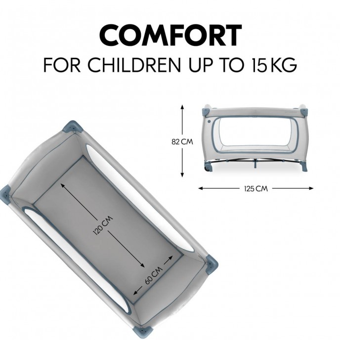 Hauck Travel Cot Sleep n Play Go Plus Dusty Blue Hauck Travel Cot Sleep n Play Go Plus Dusty Blue