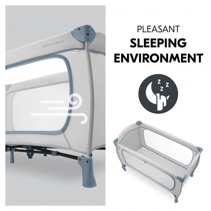 Hauck Travel Cot Sleep n Play Go Plus Dusty Blue Hauck Travel Cot Sleep n Play Go Plus Dusty Blue