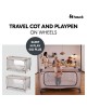 Hauck Travel Cot Sleep n Play Go Plus Dusty Cork Hauck Travel Cot Sleep n Play Go Plus Dusty Cork