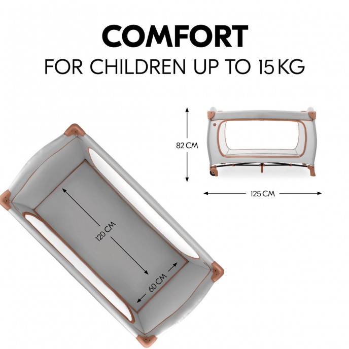 Hauck Travel Cot Sleep n Play Go Plus Dusty Cork Hauck Travel Cot Sleep n Play Go Plus Dusty Cork