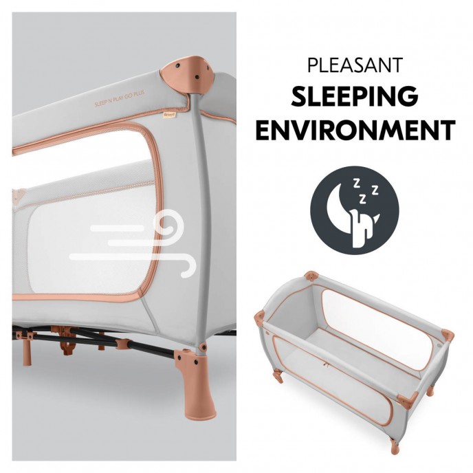 Hauck Travel Cot Sleep n Play Go Plus Dusty Cork Hauck Travel Cot Sleep n Play Go Plus Dusty Cork