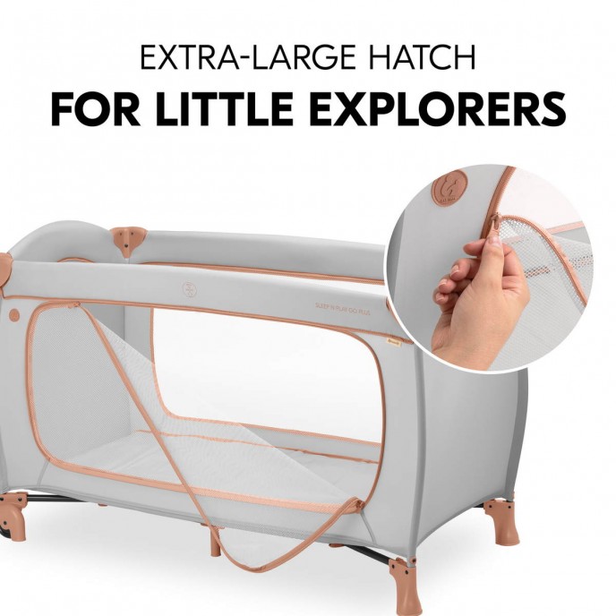 Hauck Travel Cot Sleep n Play Go Plus Dusty Cork Mum n Me Baby Shop Malta