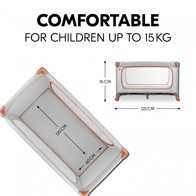 Hauck Travel Cot Dream n Play Plus Dusty Cork Hauck Travel Cot Dream n Play Plus Dusty Cork
