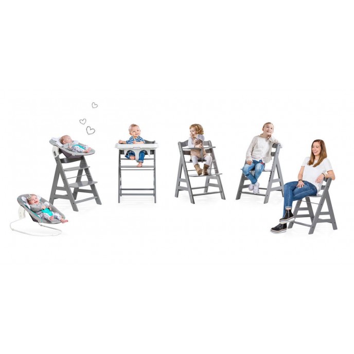 Hauck Alpha Wooden Highchair White (up to 90kg)