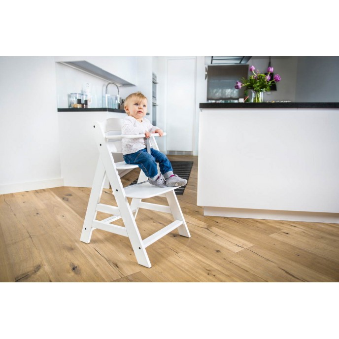 Hauck Alpha Wooden Highchair White (up to 90kg)