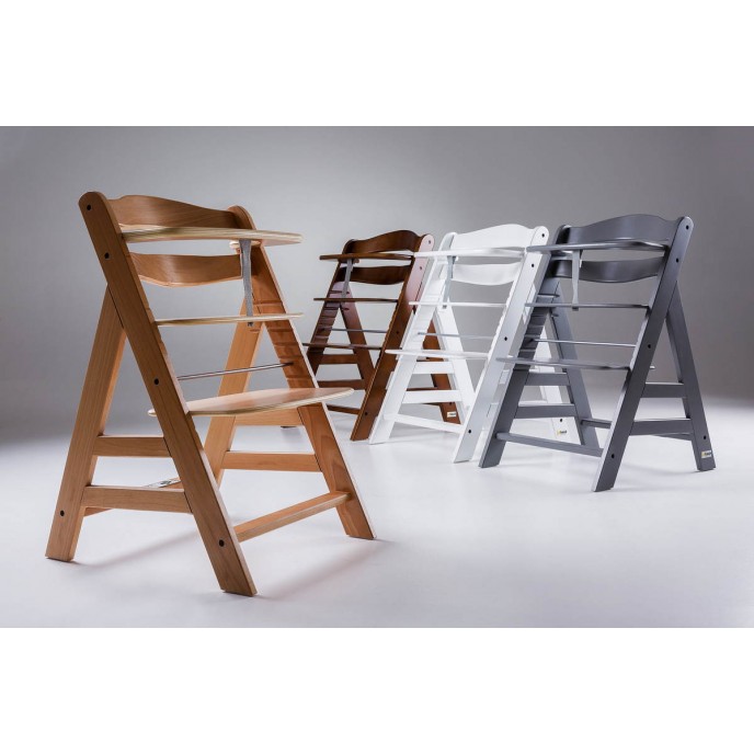 Hauck Alpha Wooden Highchair White (up to 90kg)