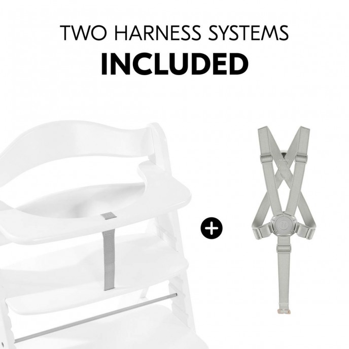 Hauck Alpha Wooden Highchair White (up to 90kg) Hauck Alpha Wooden Highchair White (up to 90kg)