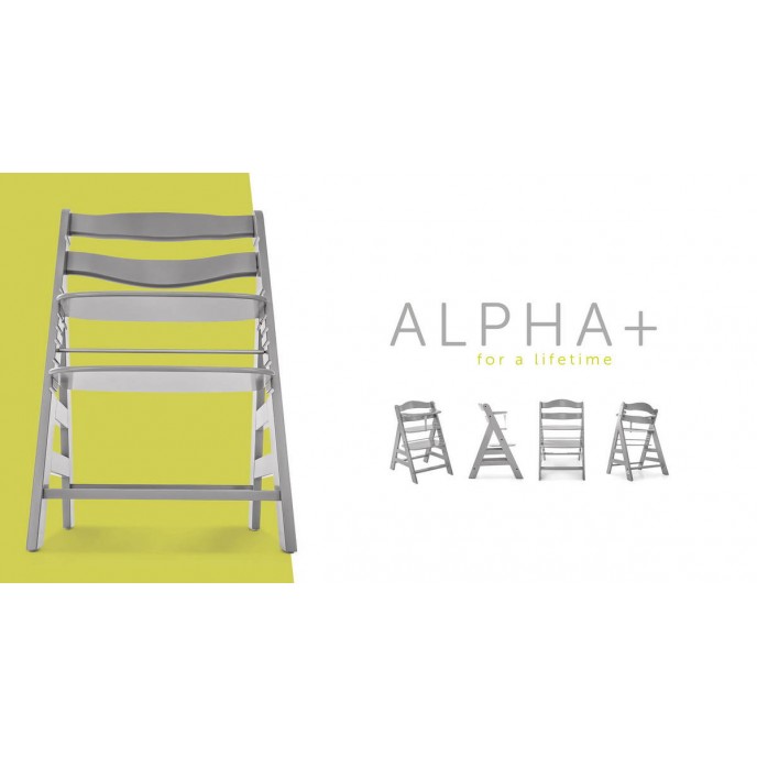 Hauck Alpha Wooden Highchair Grey (up to 90kg)