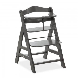 Hauck Alpha Wooden Highchair Charcoal (up to 90kg) Hauck Alpha Wooden Highchair Charcoal (up to 90kg)