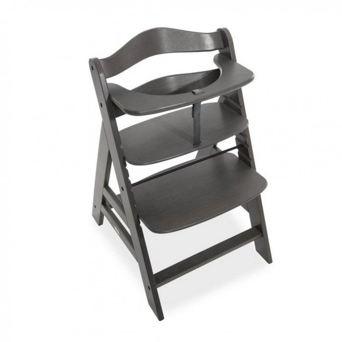 Hauck Alpha Wooden Highchair Charcoal (up to 90kg)