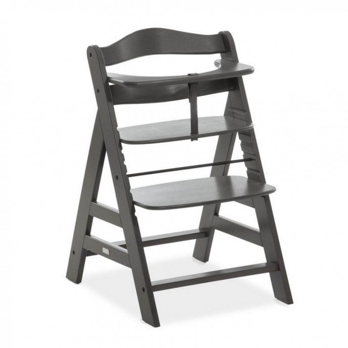 Hauck Alpha Wooden Highchair Charcoal (up to 90kg)