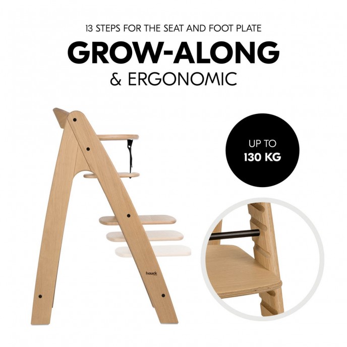 Hauck Arketa Wooden Highchair Oak (up to 130kg) Hauck Arketa Wooden Highchair Oak (up to 130kg)