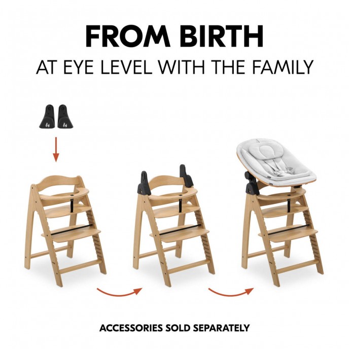 Hauck Arketa Wooden Highchair Oak (up to 130kg) Hauck Arketa Wooden Highchair Oak (up to 130kg)